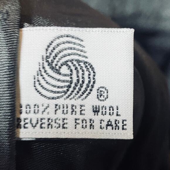 Vintage 80s 90s Wool Plaid Skirt Suit Collarless Blazer Pencil Skirt Gray Red XS - Picture 10 of 10